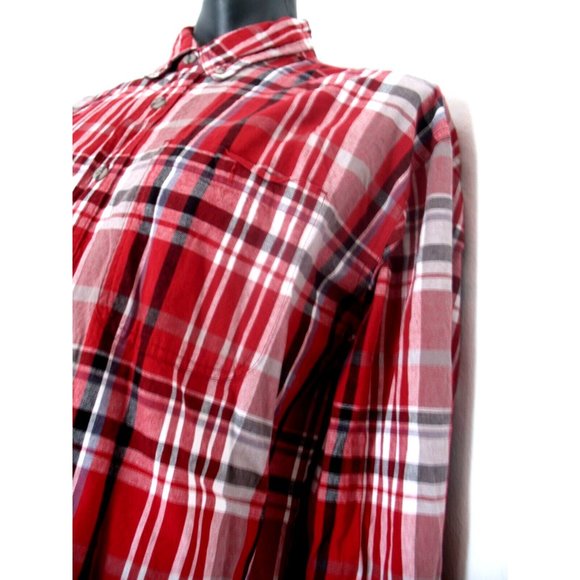 Canyon Guide Men Western Shirt Athletic Fit L/S Sz XLT Red/White/Gray plaid. - Picture 7 of 10